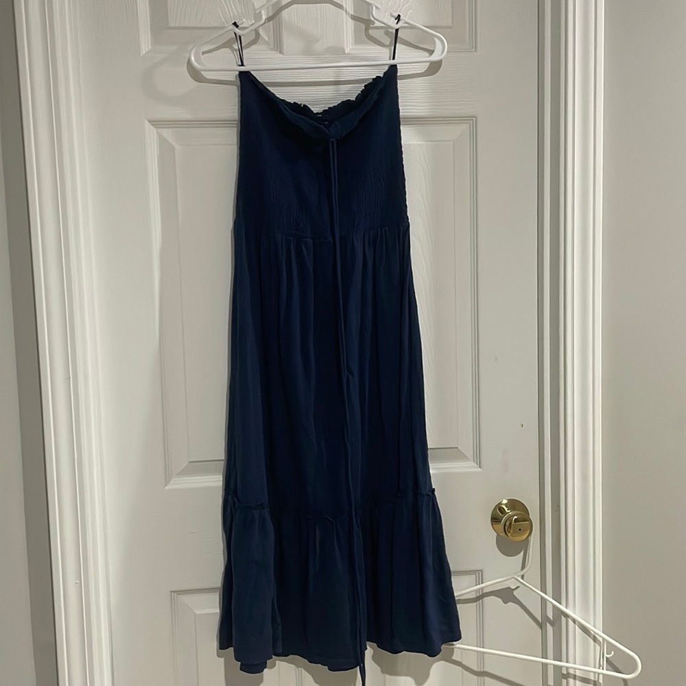 Faded Glory Navy Blue Halter Dress: Size S